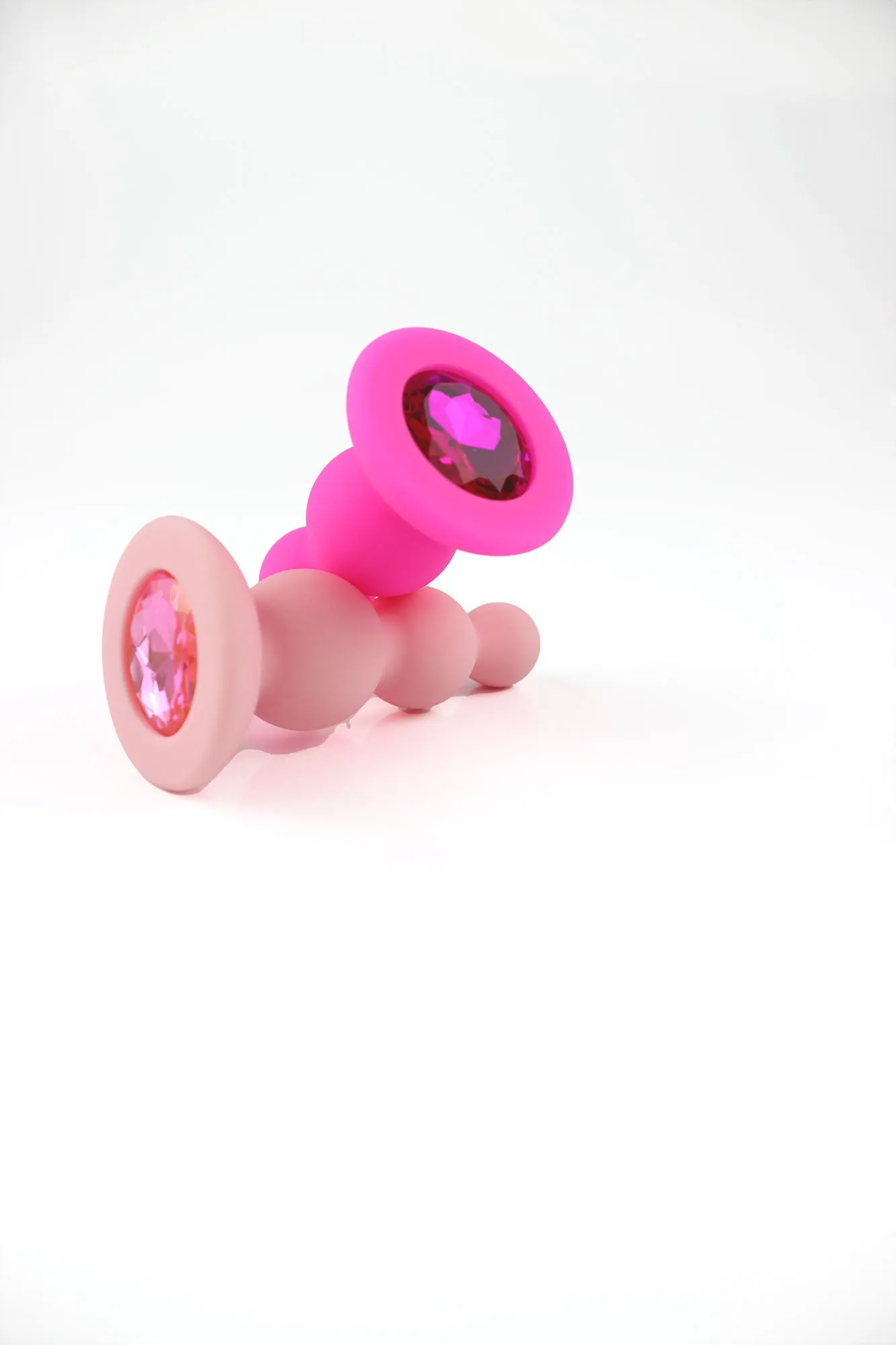 Beaded Gem Butt Plug - Peach Pink