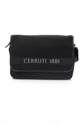 Black Leather Men Messenger Bag