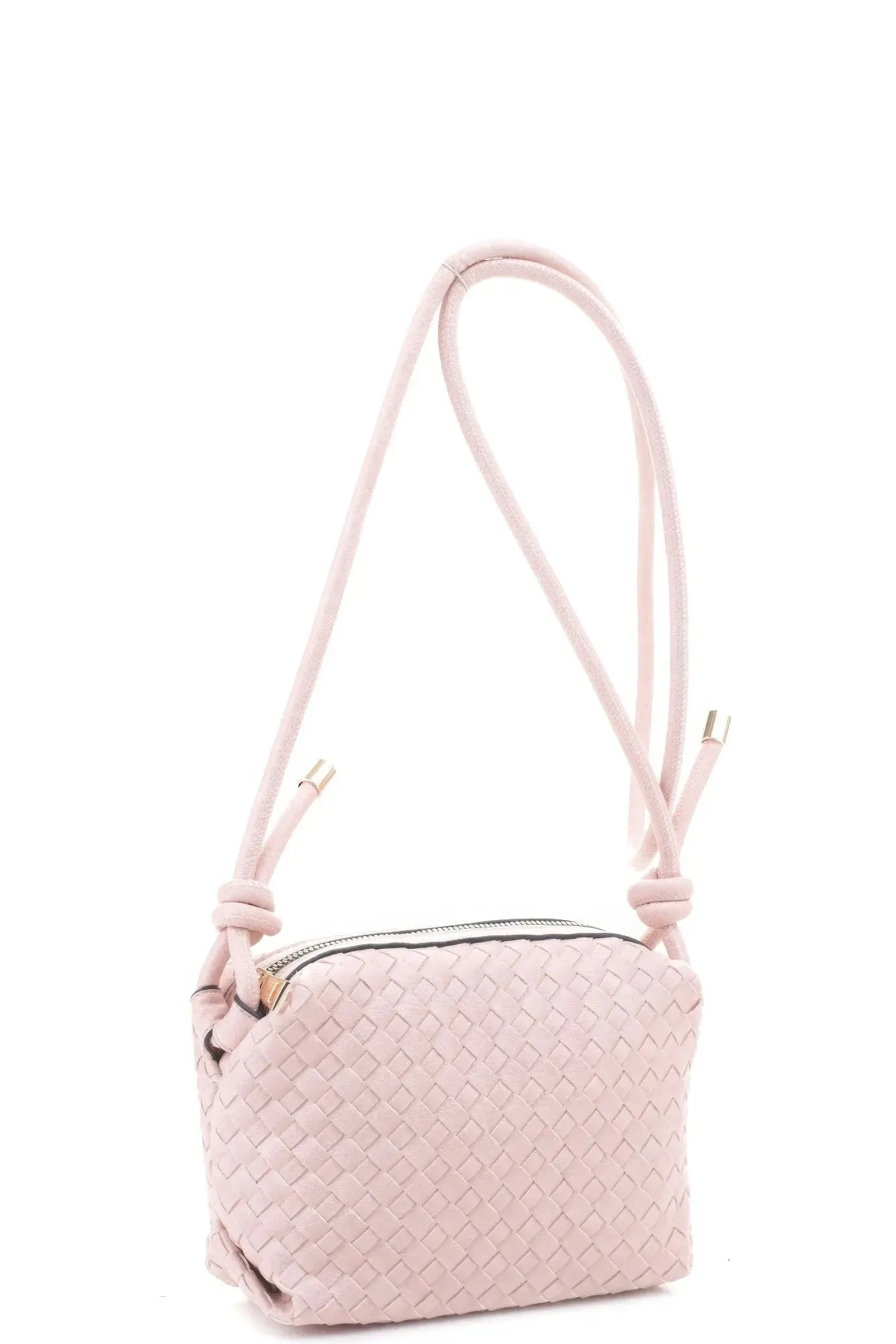 Braid Texture Zipper Crossbody Bag – Stylish &amp; Compact Handbag for Women