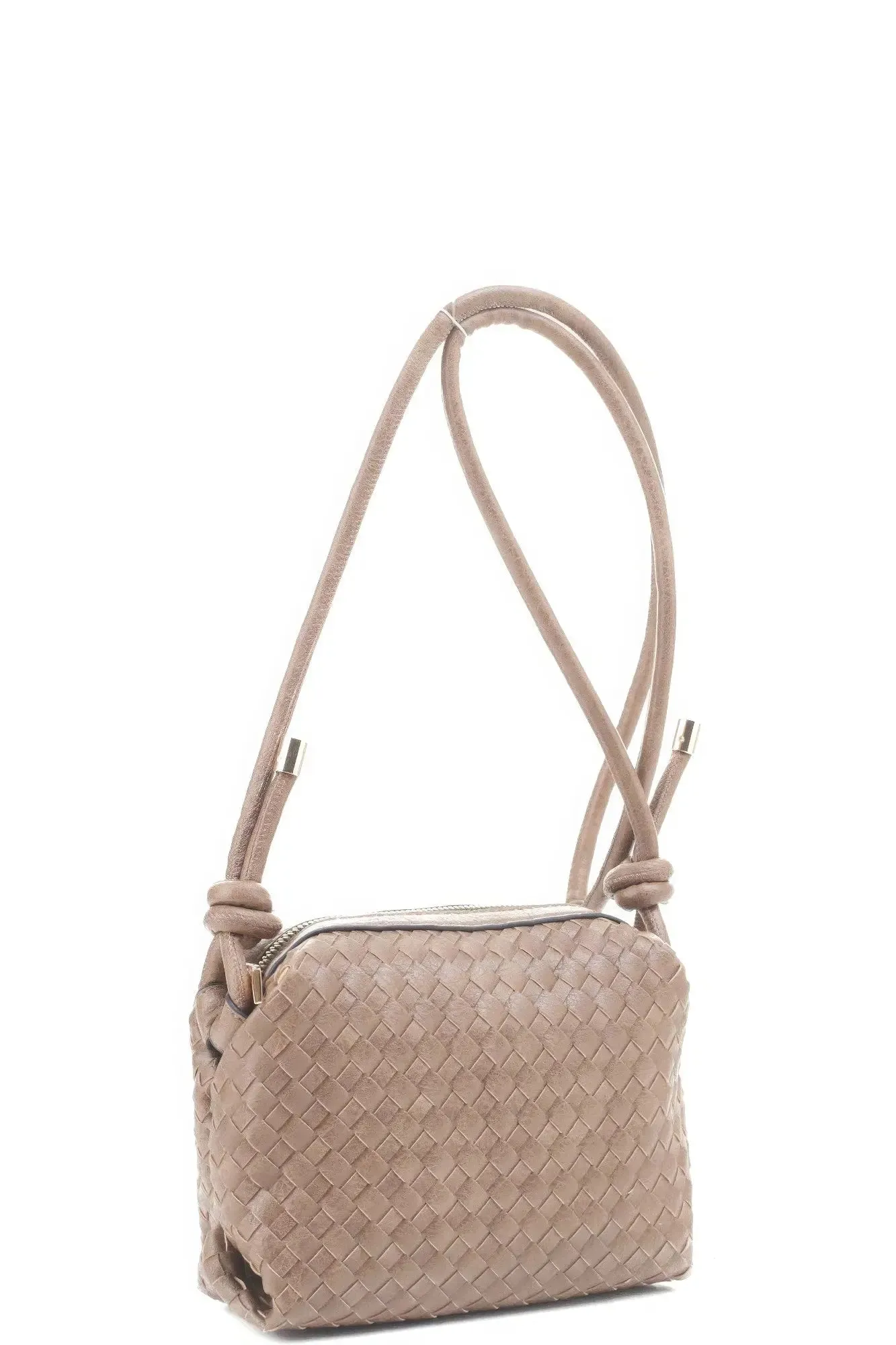 Braid Texture Zipper Crossbody Bag – Stylish &amp; Compact Handbag for Women
