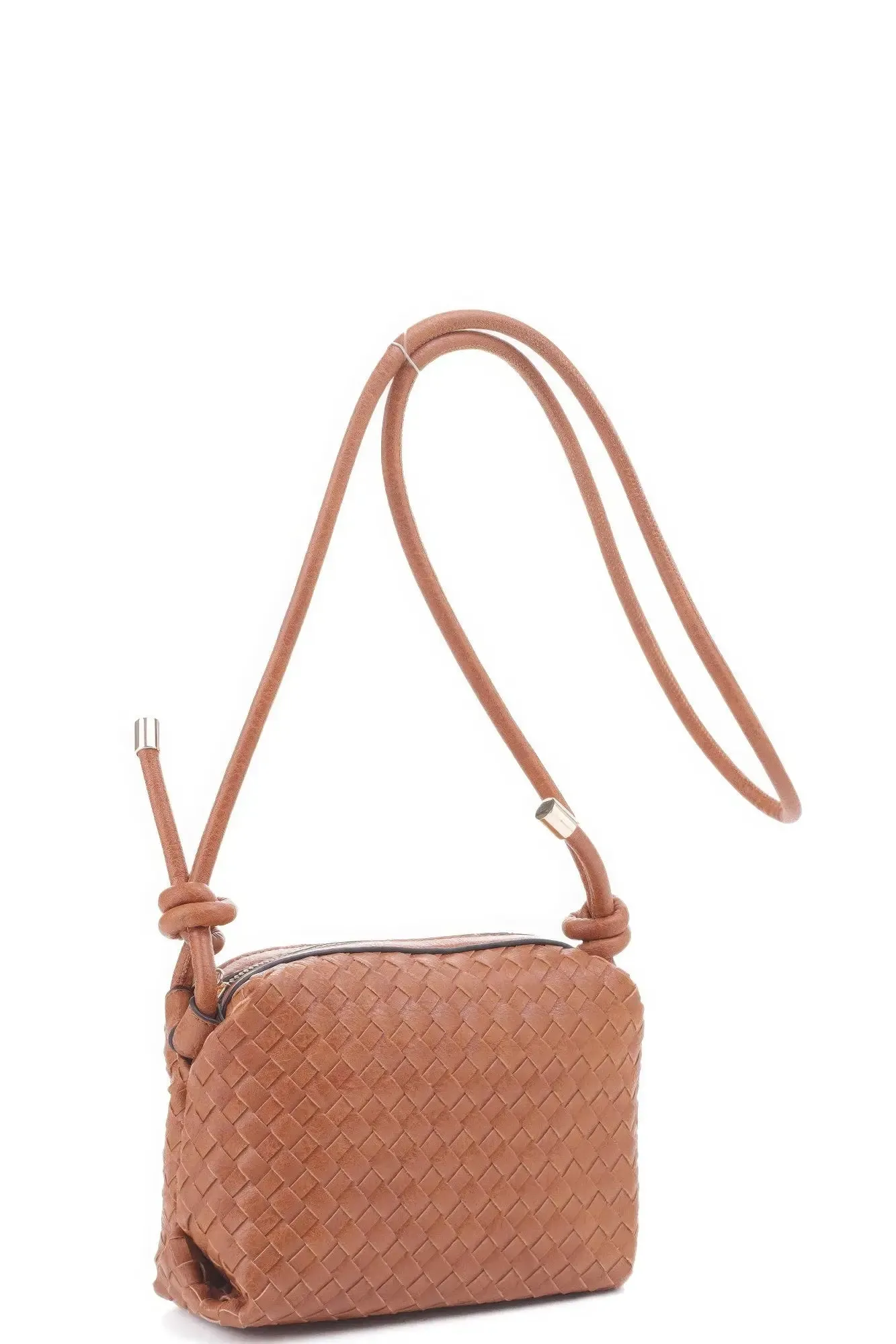 Braid Texture Zipper Crossbody Bag – Stylish &amp; Compact Handbag for Women