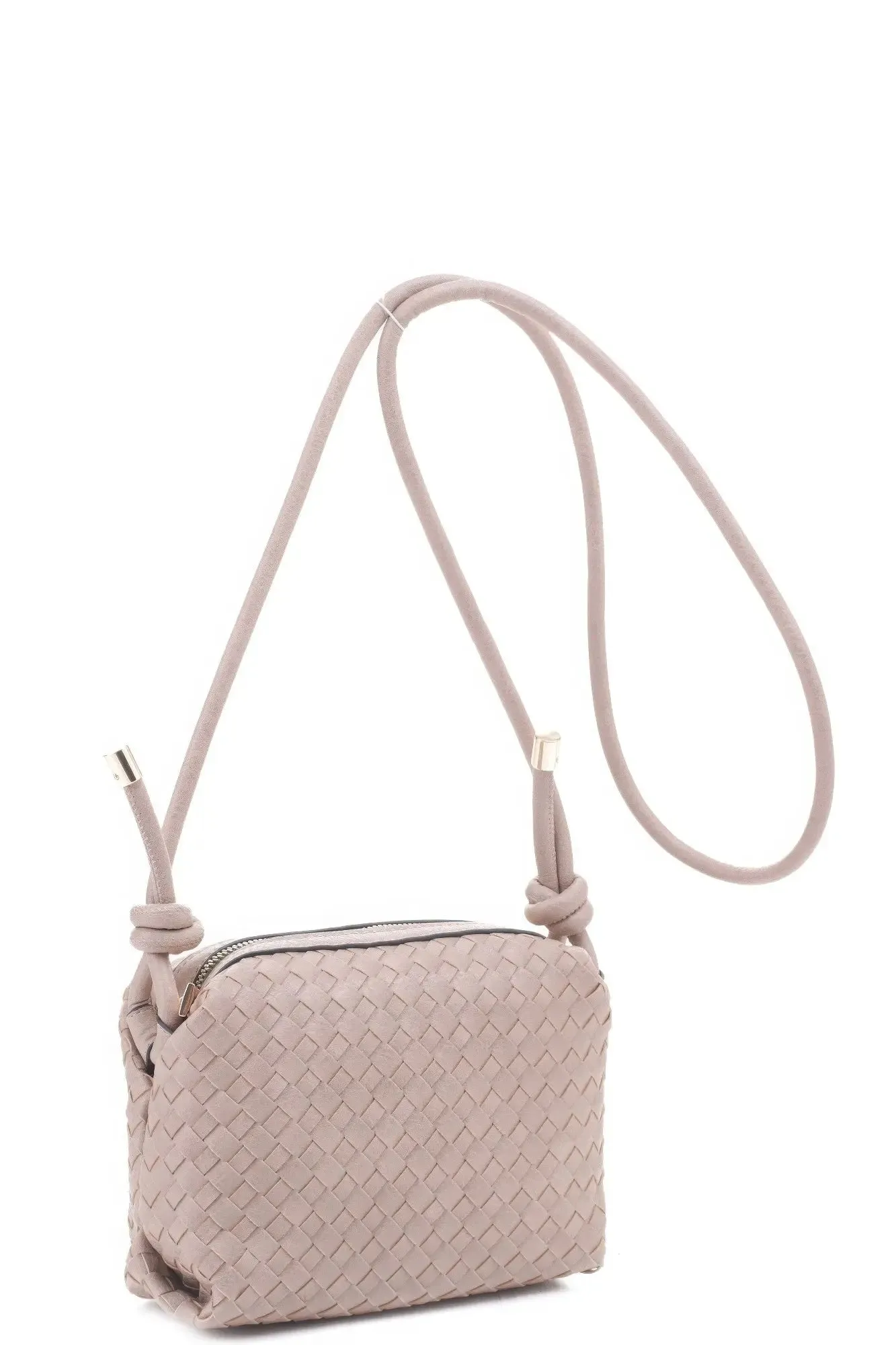 Braid Texture Zipper Crossbody Bag – Stylish &amp; Compact Handbag for Women