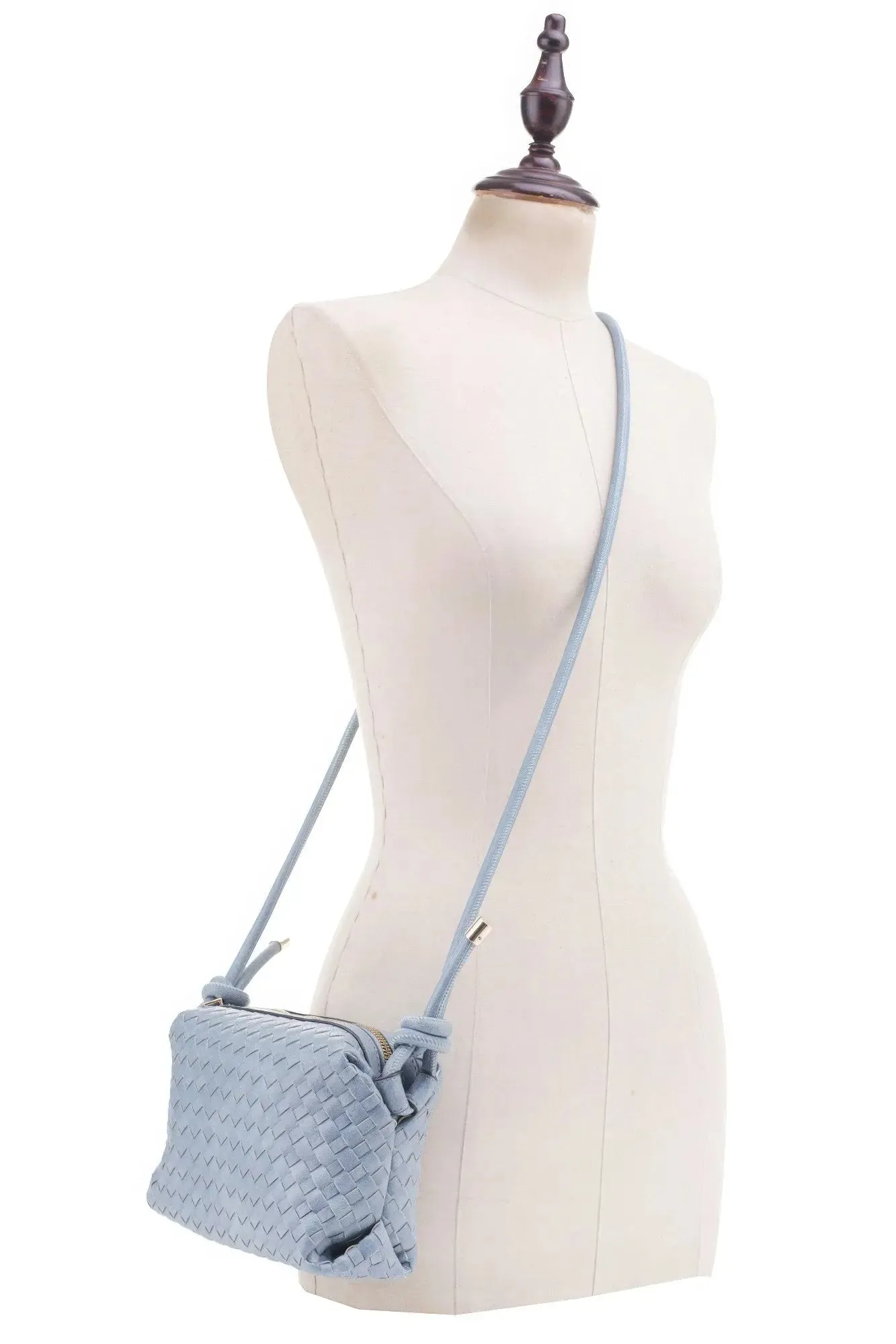 Braid Texture Zipper Crossbody Bag – Stylish &amp; Compact Handbag for Women