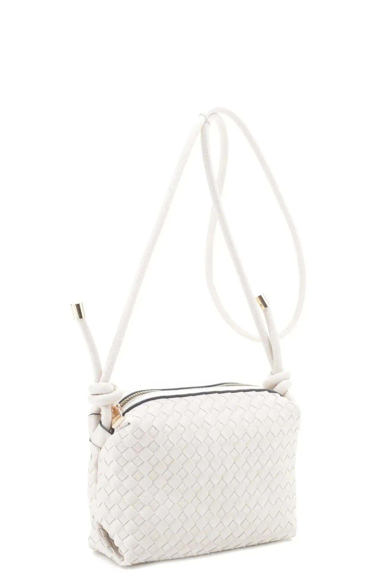 Braid Texture Zipper Crossbody Bag – Stylish &amp; Compact Handbag for Women