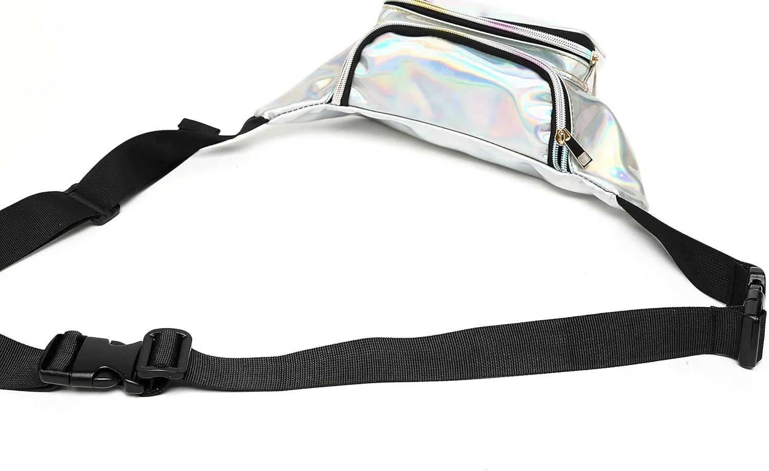 Fanny Pack [Belt] [Extender] Adjustable Elastic [Strap], Waist Bag Shoulder [Strap] Extension for Holographic Women'S Bag/Waterproof [Belt] Bag & Connect Luggage - 2 Pack - Black