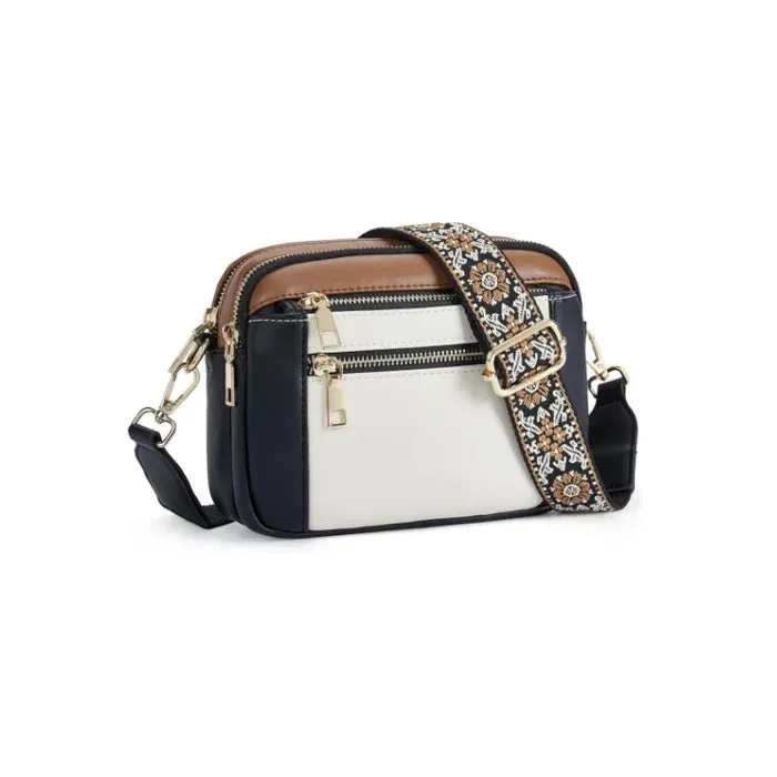 Handmade Colorful Straps Crossbody Leather Bags