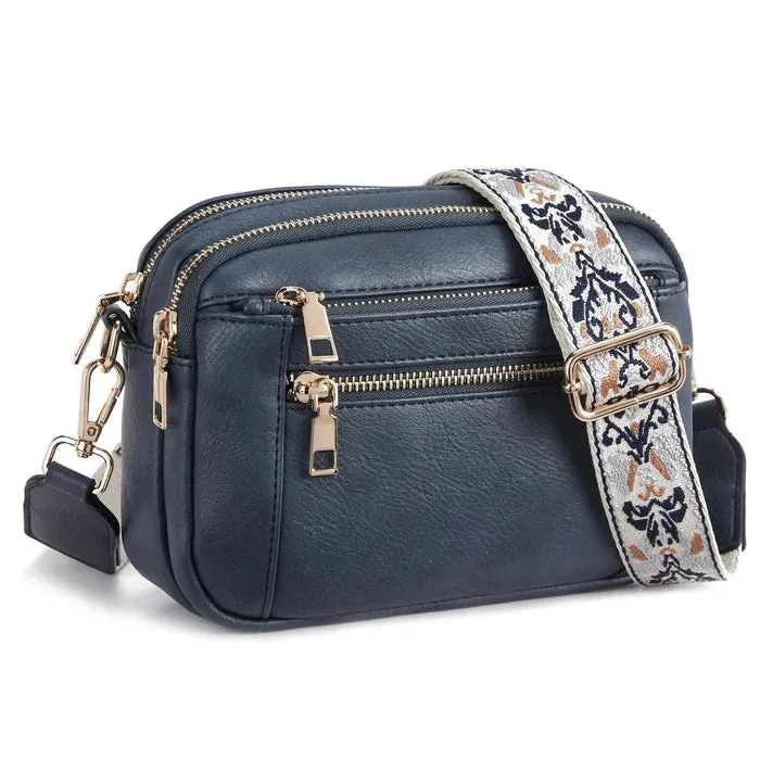 Handmade Colorful Straps Crossbody Leather Bags