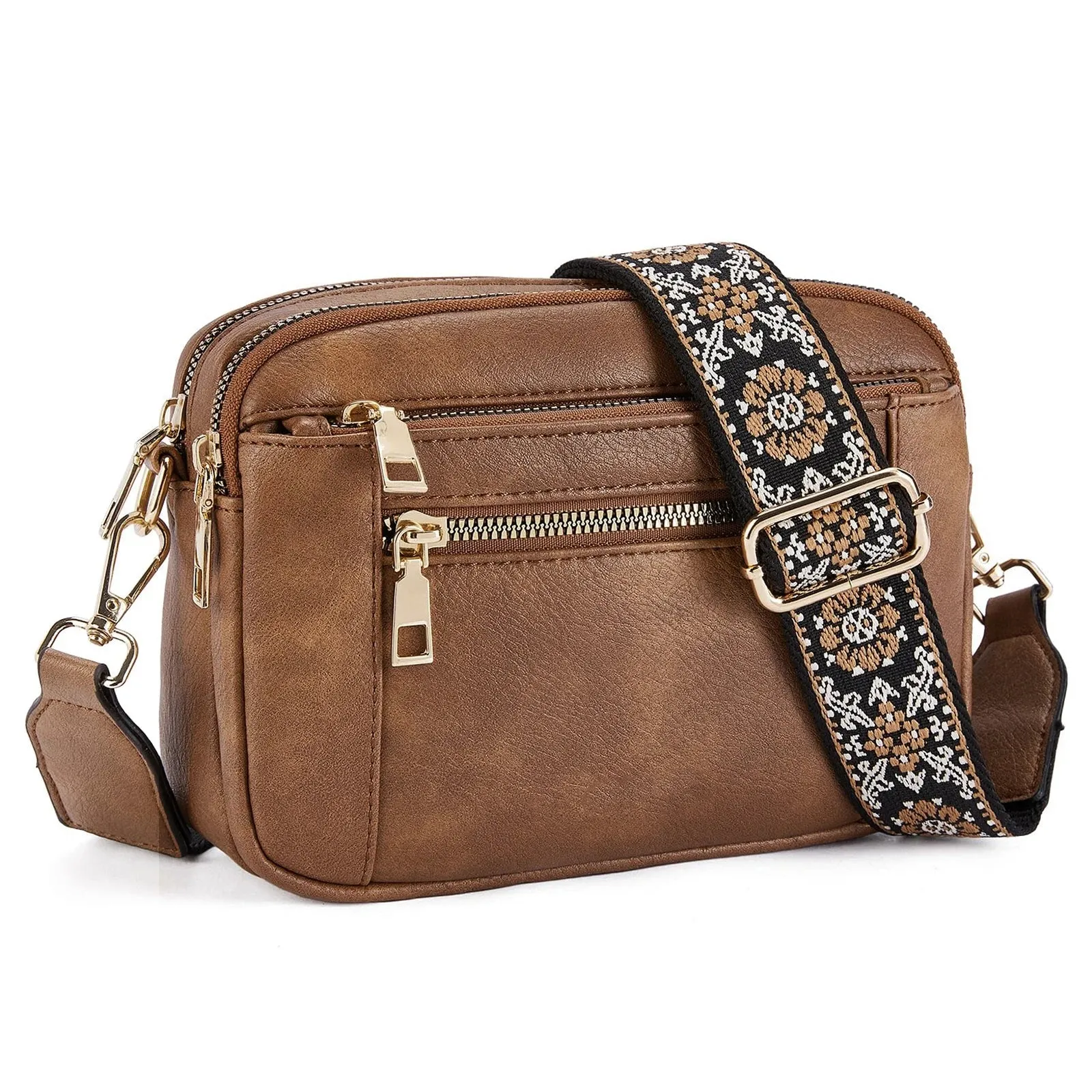 Handmade Colorful Straps Crossbody Leather Bags