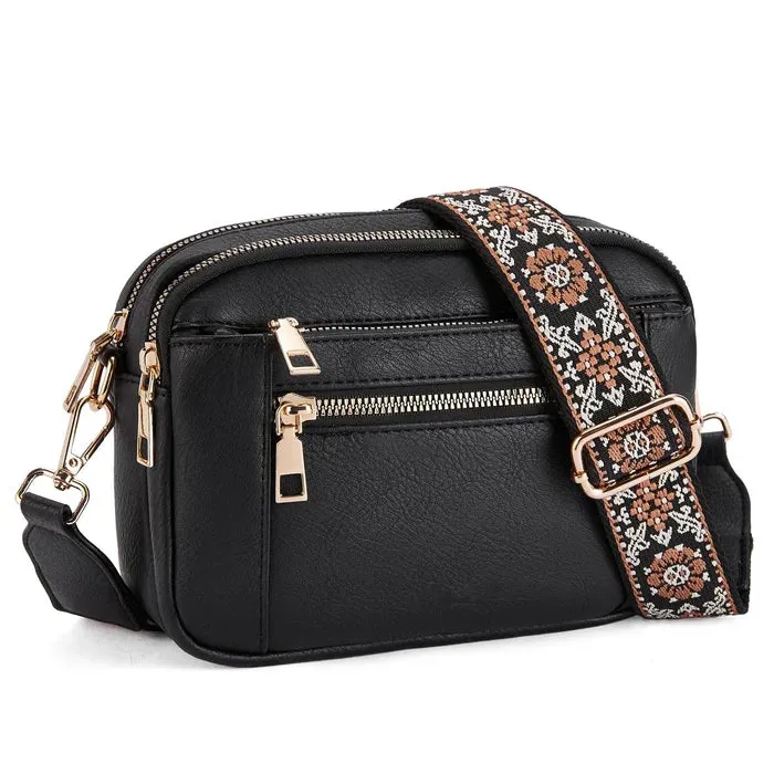 Handmade Colorful Straps Crossbody Leather Bags