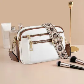 Handmade Colorful Straps Crossbody Leather Bags