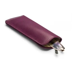 Large Leather Glasses Case - Purple
