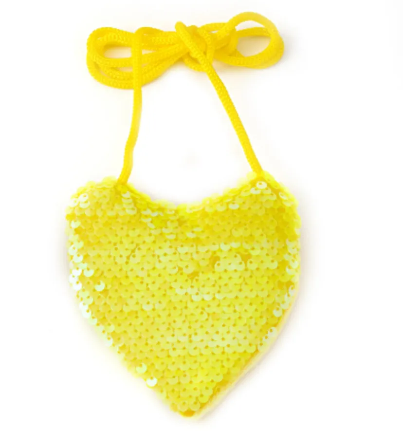 Mini Sequin Heart Purse