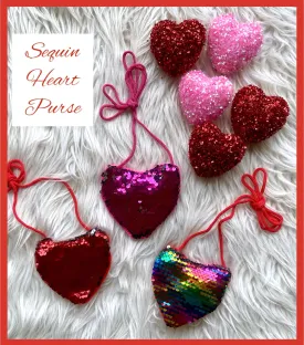 Mini Sequin Heart Purse