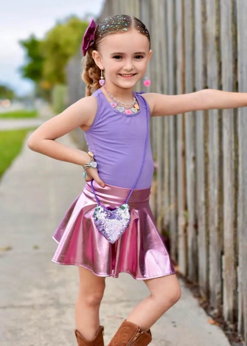Mini Sequin Heart Purse