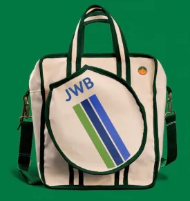 Pickleball Striped Canvas Bag