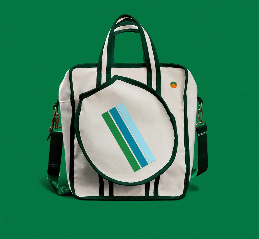 Pickleball Striped Canvas Bag