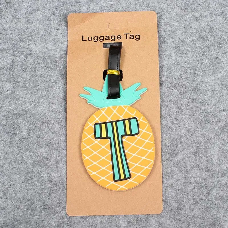 Pineapple Travel Accessories Creative Luggage Tag Silica Gel Suitcase