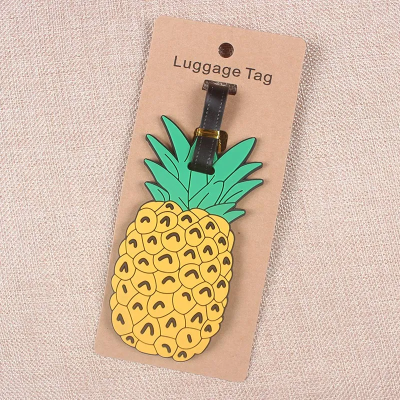 Pineapple Travel Accessories Creative Luggage Tag Silica Gel Suitcase