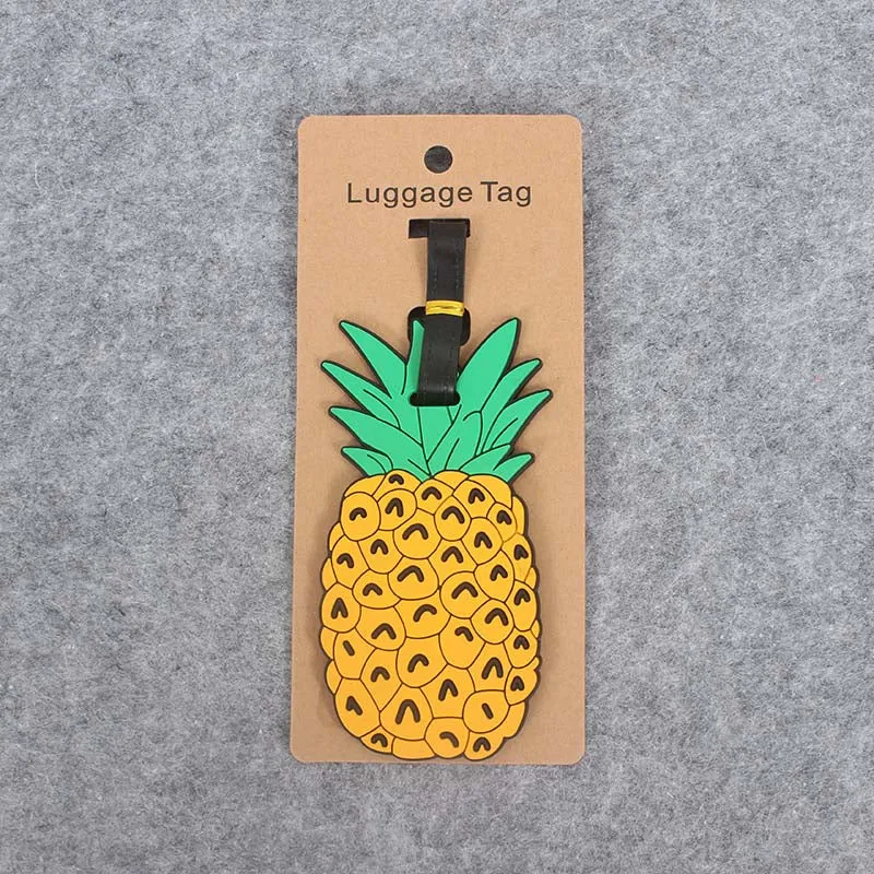 Pineapple Travel Accessories Creative Luggage Tag Silica Gel Suitcase