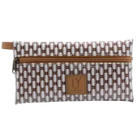 Stationery Pouch - African Tweed White