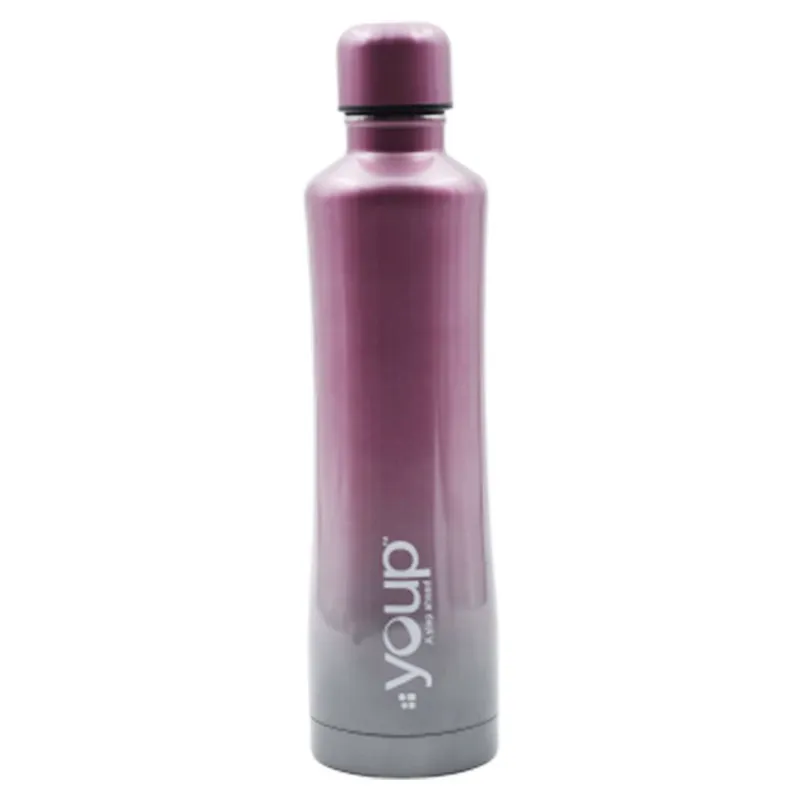 Youp Thermosteel Insulated Pink and Grey color Water Bottle  - 500 ml