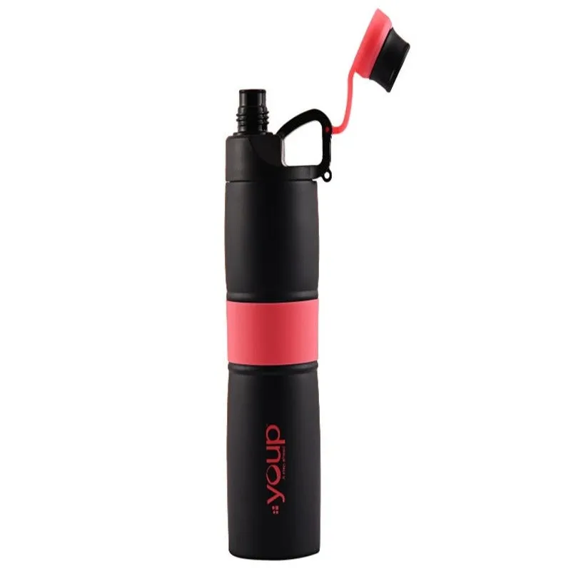 Youp Thermosteel Insulated Pink Color Water Bottle GRIPPY - 650 ml